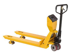 Wesco Industrial Products - 5,000 Lb Capacity, 8" Lift Scale Pallet Truck - 2.9" Min Lift Height, 47-1/2" Fork Length x 22" Fork Width, 22" Overall Width - Makers Industrial Supply