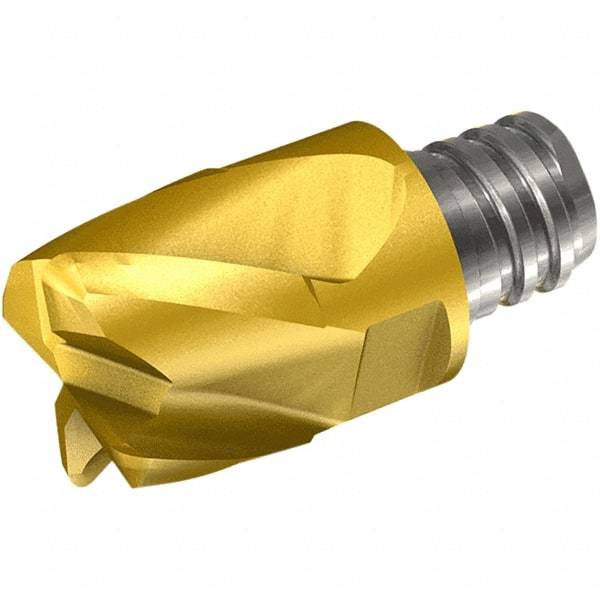 Iscar - MM ERS Grade IC908 Carbide End Milling Tip Insert - TiAlN Finish, 6 Flutes, 25mm Cutting Diam, 22mm Depth of Cut, 37mm Extension, 45° Helix - Makers Industrial Supply