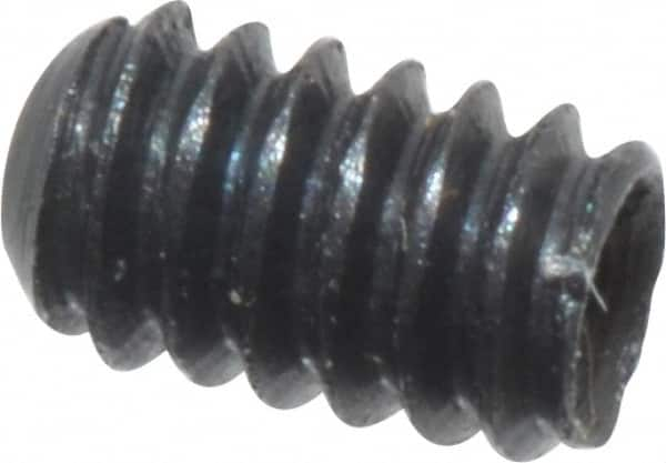 Value Collection - #0-80 UNF, 3/32" OAL, Cup Point Set Screw - Grade 8 Alloy Steel, 0.028" Key - Makers Industrial Supply