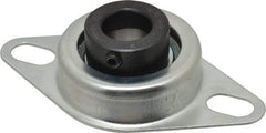 Value Collection - 3/4" ID, 1.2205" OAL x 4-1/2" OAH 2-Bolt Flange - 1,650 Lb Static Cap, 2,830 Lb Dyn Cap, 3-3/8" Btw Mnt Hole Ctrs, Stamped Steel Rubber Mount - Makers Industrial Supply