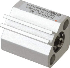 SMC PNEUMATICS - 3/16" Stroke x 1/2" Bore Double Acting Air Cylinder - 10-32 Port, 8-32 Rod Thread, 145 Max psi, 15 to 160°F - Makers Industrial Supply