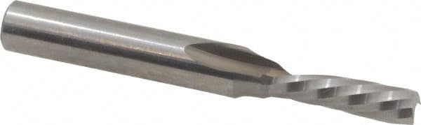 Onsrud - 3/16" Cutting Diam x 5/8" Length of Cut, 1 Flute, Downcut Spiral Router Bit - Uncoated, Right Hand Cut, Solid Carbide, 2" OAL x 1/4" Shank Diam, Single Edge, 21° Helix Angle - Makers Industrial Supply