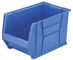 Akro-Mils - 200 Lb. Load Capacity, 20" Deep, Blue Polymer Hopper Stacking Bin - 8" High x 12-3/8" Wide x 20" Long - Makers Industrial Supply