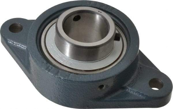 Value Collection - 1-1/2" ID, 3-15/16" OAW x 6-7/8" OAL x 3-15/16" OAH 2-Bolt High Temperature Flange Bearing - 4,000 Lb Static Cap, 6,400 Lb Dyn Cap, 5.656" Btw Mnt Hole Ctrs, 53/64" Base-to-Ctr Ht, Cast Iron - Makers Industrial Supply