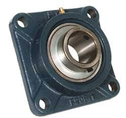 Value Collection - 2-3/16" ID, 6-3/8" OAW x 6-3/8" OAL x 6-3/8" OAH 4-Bolt High Temperature Flange Bearing - 6,470 Lb Static Cap, 9,550 Lb Dyn Cap, 5-1/8" Btw Mnt Hole Ctrs, 63/64" Base-to-Ctr Ht, Cast Iron - Makers Industrial Supply