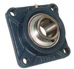 Value Collection - 1-1/4" ID, 4-19/32" OAW x 4-19/32" OAL x 4-19/32" OAH 4-Bolt High Temperature Flange Bearing - 3,400 Lb Static Cap, 5,650 Lb Dyn Cap, 3-5/8" Btw Mnt Hole Ctrs, 3/4" Base-to-Ctr Ht, Cast Iron - Makers Industrial Supply