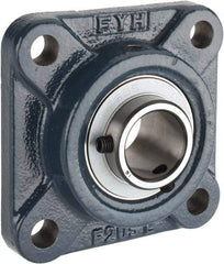 Value Collection - 1" ID, 3-3/4" OAW x 3-3/4" OAL x 3-3/4" OAH 4-Bolt High Temperature Flange Bearing - 1,740 Lb Static Cap, 3,100 Lb Dyn Cap, 2-3/4" Btw Mnt Hole Ctrs, 5/8" Base-to-Ctr Ht, Cast Iron - Makers Industrial Supply