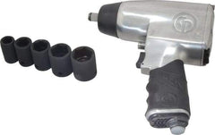 Chicago Pneumatic - 1/2" Drive, 8,400 RPM, 200 Ft/Lb Torque Impact Wrench Set - Pistol Grip Handle, 1,020 IPM, 12 CFM, 90 psi, 1/4" NPTF Inlet - Makers Industrial Supply