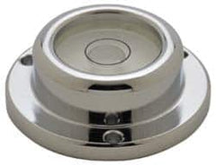 Geier & Bluhm, Inc. - 1-7/16 Inch Base Diameter x 0.52 Inch Overall Height, 1 Circle, Brass Bull's Eye Circular Level - 0.315 Inch Vial Diameter, 3/4 Inch Inner Diameter, 0.12 Inch Mounting Hole Diameter, 0.1 Inch Sensitivity, -40 to 165°F - Makers Industrial Supply