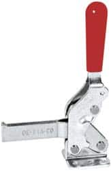 De-Sta-Co - 1,000 Lb Holding Capacity, Vertical Handle, Manual Hold Down Toggle Clamp - 64° Handle Movement, 76° Bar Opening, Solid Bar, Flanged Base, Electro-Plated Zinc, Carbon Steel - Makers Industrial Supply