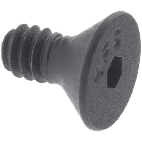 Made in USA - M12x1.75 Metric Coarse Hex Socket Drive, 90° Flat Head Socket Cap Screw - Grade 10.9 Alloy Steel, Black Oxide Finish, Fully Threaded, 45mm Length Under Head - Makers Industrial Supply