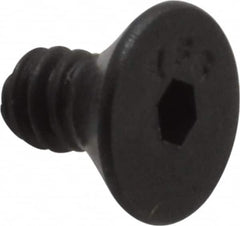 Value Collection - #6-32 UNC Hex Socket Drive, 82° Flat Screw - Alloy Steel, Black Oxide Finish, Fully Threaded, 1/4" OAL - Makers Industrial Supply