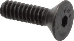 Value Collection - #6-32 UNC Hex Socket Drive, 82° Flat Screw - Alloy Steel, Black Oxide Finish, Fully Threaded, 1/2" OAL - Makers Industrial Supply