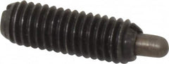 Gibraltar - 10-32, 9/16" Thread Length, 1/8" Plunger Projection, Steel Threaded Spring Plunger - 0.093" Max Plunger Diam, 0.5 Lb Init End Force, 5 Lb Final End Force - Makers Industrial Supply