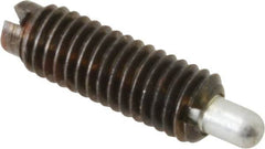 Gibraltar - 10-32, 9/16" Thread Length, 1/8" Plunger Projection, Steel Threaded Spring Plunger - 0.093" Max Plunger Diam, 0.3 Lb Init End Force, 3 Lb Final End Force - Makers Industrial Supply