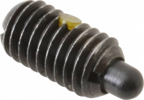 Gibraltar - 3/8-16, 11/16" Thread Length, 3/16" Plunger Projection, Steel Threaded Spring Plunger - 0.186" Max Plunger Diam, 1.5 Lb Init End Force, 7.5 Lb Final End Force - Makers Industrial Supply