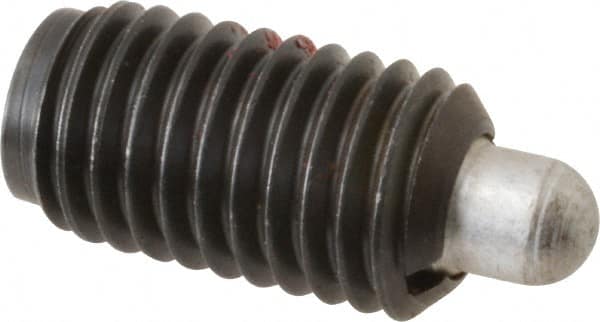 Gibraltar - 5/8-11, 1-1/8" Thread Length, 5/16" Plunger Projection, Steel Threaded Spring Plunger - 0.31" Max Plunger Diam, 2 Lb Init End Force, 10.5 Lb Final End Force - Makers Industrial Supply