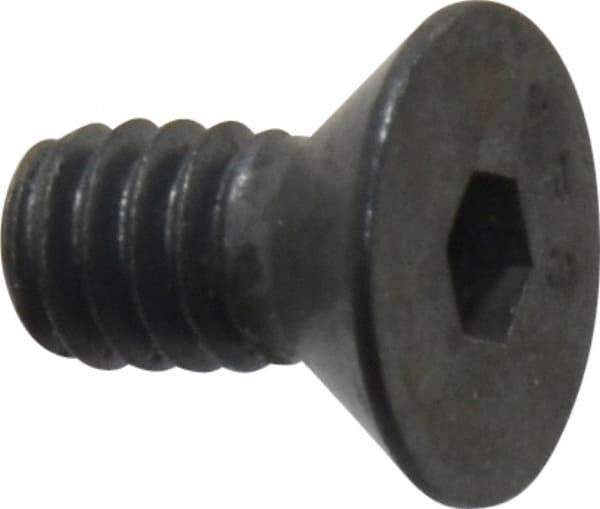 Value Collection - 1/4-20 UNC Hex Socket Drive, 82° Flat Screw - Alloy Steel, Black Oxide Finish, Fully Threaded, 1/2" OAL - Makers Industrial Supply