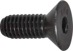 Value Collection - 3/8-16 UNC Hex Socket Drive, 82° Flat Screw - Alloy Steel, Black Oxide Finish, Fully Threaded, 1" OAL - Makers Industrial Supply