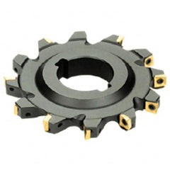 Iscar - Arbor Hole Connection, 0.6299" Cutting Width, 1.9685" Depth of Cut, 160mm Cutter Diam, 1.5748" Hole Diam, 7 Tooth Indexable Slotting Cutter - SDN Toolholder, Q/XPMT Insert - Makers Industrial Supply