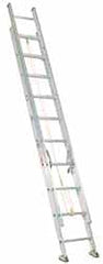 Made in USA - 40' High, Type IA Rating, Aluminum Extension Ladder - Makers Industrial Supply