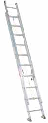 Made in USA - 36' High, Type II Rating, Aluminum Extension Ladder - Makers Industrial Supply