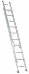 Made in USA - 40' High, Type II Rating, Aluminum Extension Ladder - Makers Industrial Supply