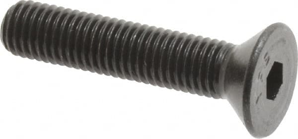 Value Collection - 1/4-28 UNF Hex Socket Drive, 82° Flat Screw - Alloy Steel, Black Oxide Finish, Fully Threaded, 1-1/4" OAL - Makers Industrial Supply