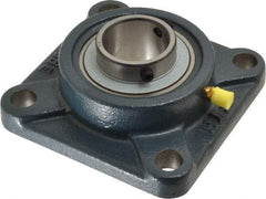 Value Collection - 1-1/4" ID, 4-1/4" OAW x 4-1/4" OAL x 4-1/4" OAH 4-Bolt High Temperature Flange Bearing - 2,500 Lb Static Cap, 4,300 Lb Dyn Cap, 3-1/4" Btw Mnt Hole Ctrs, 45/64" Base-to-Ctr Ht, Cast Iron - Makers Industrial Supply