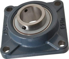 Value Collection - 2" ID, 6-3/8" OAW x 6-3/8" OAL x 6-3/8" OAH 4-Bolt High Temperature Flange Bearing - 6,470 Lb Static Cap, 9,550 Lb Dyn Cap, 5-1/8" Btw Mnt Hole Ctrs, 63/64" Base-to-Ctr Ht, Cast Iron - Makers Industrial Supply