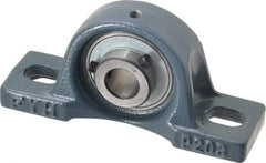 Value Collection - 5/8" ID, 2-3/8" OAW x 5" OAL x 2-3/8" OAH High Temperature Ball Bearing Pillow Block - 1,650 Lb Static Cap, 2,830 Lb Dyn Cap, 3-3/4" Btw Mnt Hole Ctrs, 1-3/16" Base-to-Ctr Ht, Cast Iron - Makers Industrial Supply