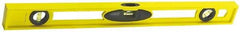 Stanley - 48" Long 3 Vial I-Beam Level - ABS Plastic, Yellow, 1 45°, 1 Level & 1 Plumb Vials - Makers Industrial Supply