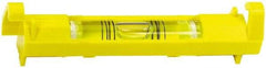 Stanley - 1 Vial, 3" Long, Plastic Line Level - 0.9" High x 3.45" Wide, Yellow - Makers Industrial Supply