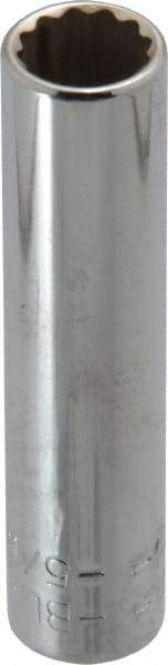 Blackhawk by Proto - 5/16", 1/4" Drive, Deep Hand Socket - 12 Points, 2" OAL, Chrome Finish - Makers Industrial Supply