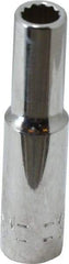 Blackhawk by Proto - 1/4" Drive, Deep Hand Socket - 12 Points, 1-15/16" OAL, Chrome Finish - Makers Industrial Supply