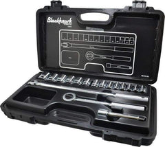 Blackhawk by Proto - 17 Piece 1/2" Drive Socket Set - 6 Points, 3/8" to 1-1/4" Range, Inch Measurement Standard - Makers Industrial Supply