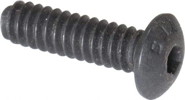 Value Collection - #6-32 UNC Hex Socket Drive, Button Screw - Alloy Steel, Black Oxide Finish, Fully Threaded, 1/2" Length Under Head - Makers Industrial Supply