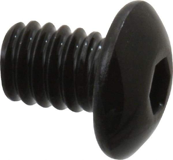 Value Collection - #8-32 UNC Hex Socket Drive, Button Screw - Alloy Steel, Black Oxide Finish, Fully Threaded, 1/4" Length Under Head - Makers Industrial Supply