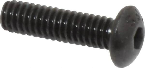 Value Collection - #8-32 UNC Hex Socket Drive, Button Screw - Alloy Steel, Black Oxide Finish, Fully Threaded, 5/8" Length Under Head - Makers Industrial Supply