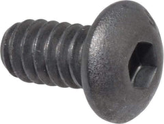 Value Collection - #10-24 UNC Hex Socket Drive, Button Screw - Alloy Steel, Black Oxide Finish, Fully Threaded, 3/8" Length Under Head - Makers Industrial Supply