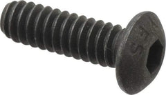 Value Collection - #10-24 UNC Hex Socket Drive, Button Screw - Alloy Steel, Black Oxide Finish, Fully Threaded, 5/8" Length Under Head - Makers Industrial Supply