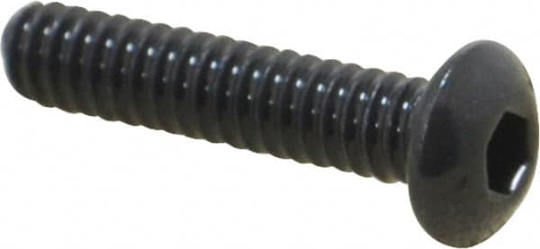 Value Collection - #10-24 UNC Hex Socket Drive, Button Screw - Alloy Steel, Black Oxide Finish, Fully Threaded, 7/8" Length Under Head - Makers Industrial Supply