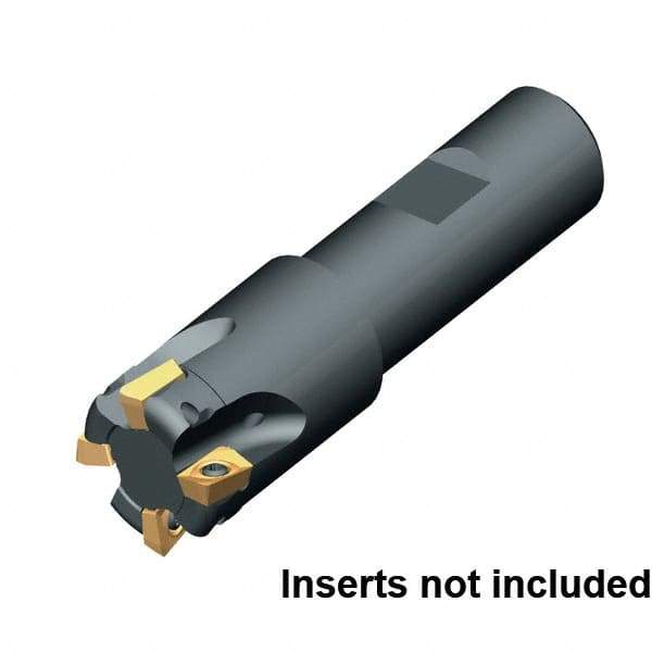 Kennametal - 3/4" Cut Diam, 3/4" Shank Diam, 3-3/8" OAL, Indexable Square Shoulder End Mill - Weldon Shank, 0° Lead Angle - Makers Industrial Supply