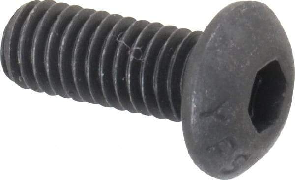 Value Collection - #10-32 UNF Hex Socket Drive, Button Screw - Alloy Steel, Black Oxide Finish, Fully Threaded, 1/2" Length Under Head - Makers Industrial Supply