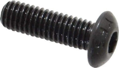 Value Collection - #10-32 UNF Hex Socket Drive, Button Screw - Alloy Steel, Black Oxide Finish, Fully Threaded, 5/8" Length Under Head - Makers Industrial Supply