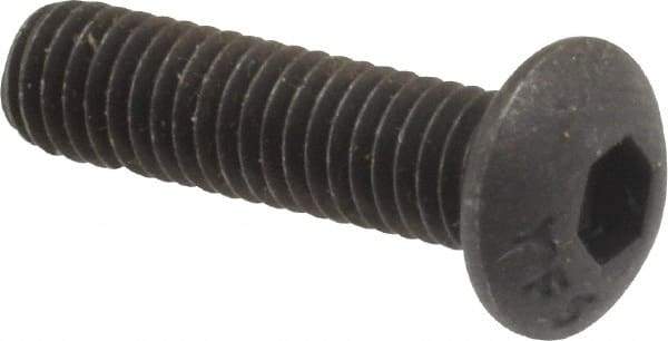 Value Collection - #10-32 UNF Hex Socket Drive, Button Screw - Alloy Steel, Black Oxide Finish, Fully Threaded, 3/4" Length Under Head - Makers Industrial Supply