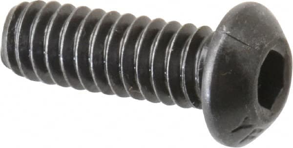 Value Collection - 1/4-20 UNC Hex Socket Drive, Button Screw - Alloy Steel, Black Oxide Finish, Fully Threaded, 3/4" Length Under Head - Makers Industrial Supply