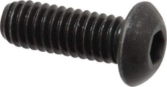 Value Collection - 5/16-18 UNC Hex Socket Drive, Button Screw - Alloy Steel, Black Oxide Finish, Fully Threaded, 7/8" Length Under Head - Makers Industrial Supply