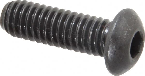 Value Collection - 5/16-18 UNC Hex Socket Drive, Button Screw - Alloy Steel, Black Oxide Finish, Fully Threaded, 1" Length Under Head - Makers Industrial Supply