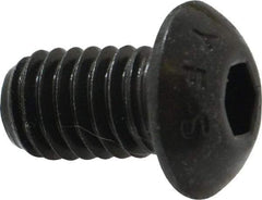 Value Collection - 3/8-16 UNC Hex Socket Drive, Button Screw - Alloy Steel, Black Oxide Finish, Fully Threaded, 5/8" Length Under Head - Makers Industrial Supply